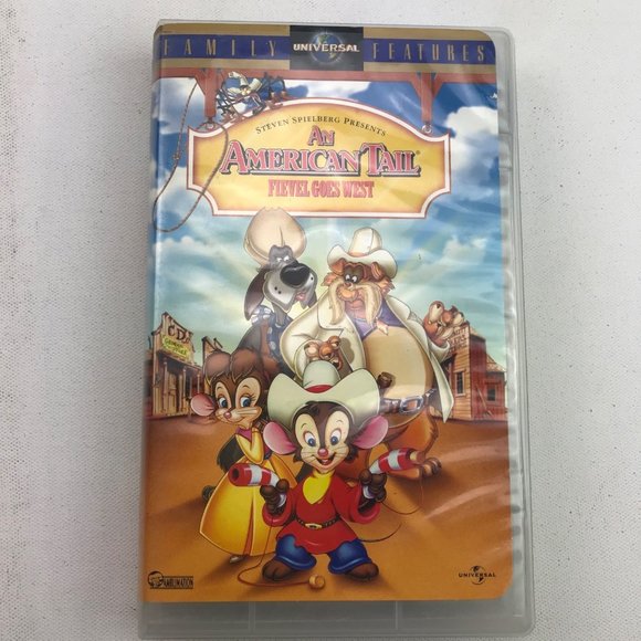 VHS An American Tail Fievel Goes West Spielberg Clamshell Family Animated Movie - Picture 1 of 7